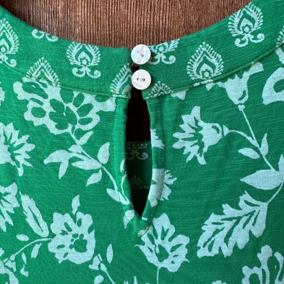 EUC J. Jill Green Sleeveless Floral Print Maxi Dress in Women's Large Petite - Picture 8 of 10